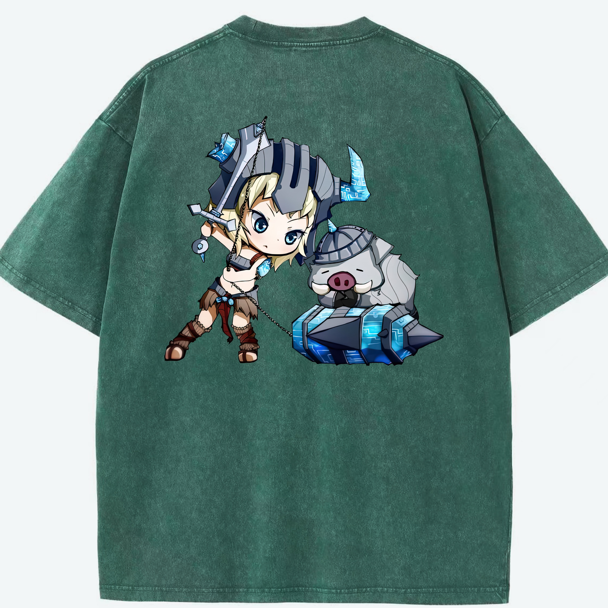 リーグ・オブ・レジェンド League of Legends LOL 綿100% ヴィンテージ風 半袖Tシャツ（背面プリント）